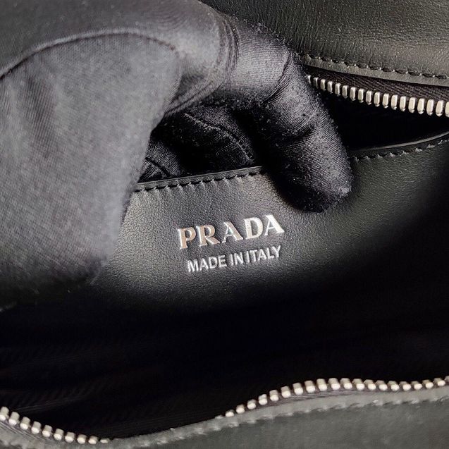 Prada original saffiano leather small monochrome bag 1BA269 black