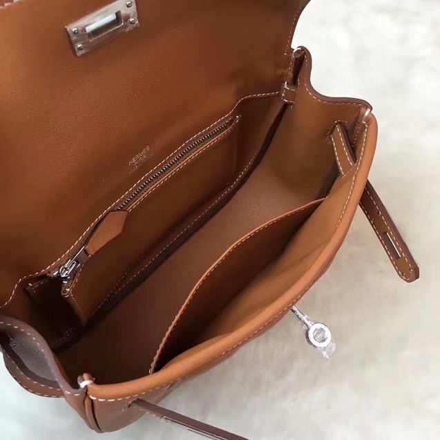 Hermes original swift calfskin berlin bag BL0020 caramel