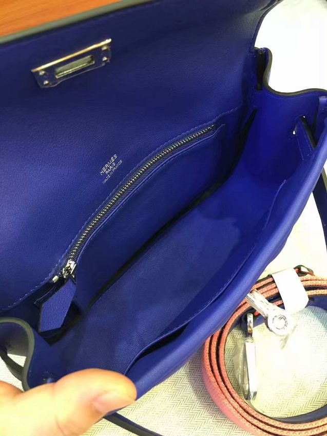 Hermes original swift calfskin berlin bag BL0020 electric blue