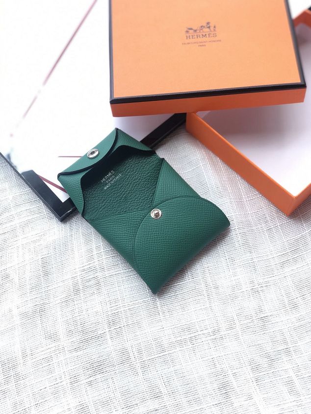 Hermes original epsom leather bastia card holder HB01555