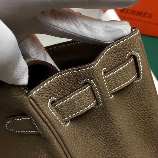 Hermes original togo leather kelly 25 bag K25 etoupe grey