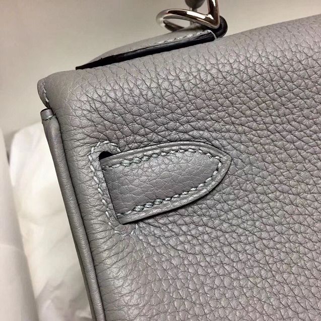 Hermes original togo leather kelly 28 bag K28-1 gris mouette