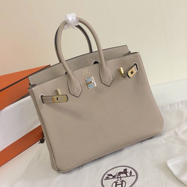 Hermes original togo leather birkin 30 bag H30-1 gris tourterelle