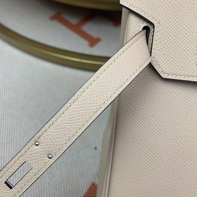 Hermes original epsom leather birkin 25 bag H25-3 gris tourterelle