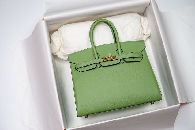 Hermes original epsom leather birkin 35 bag H35-3 vert criquet