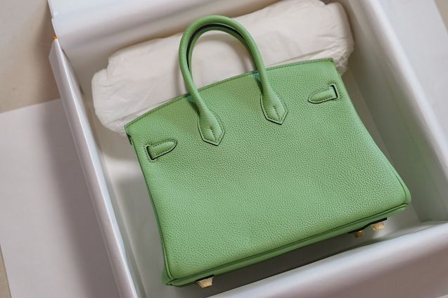 Hermes original togo leather birkin 30 bag H30-1 vert criquet