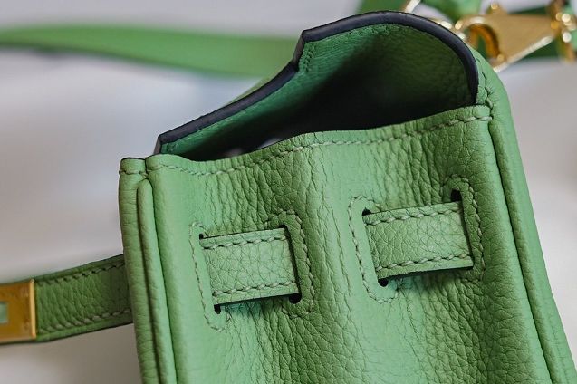 Hermes original togo leather kelly 28 bag K28-1 vert criquet