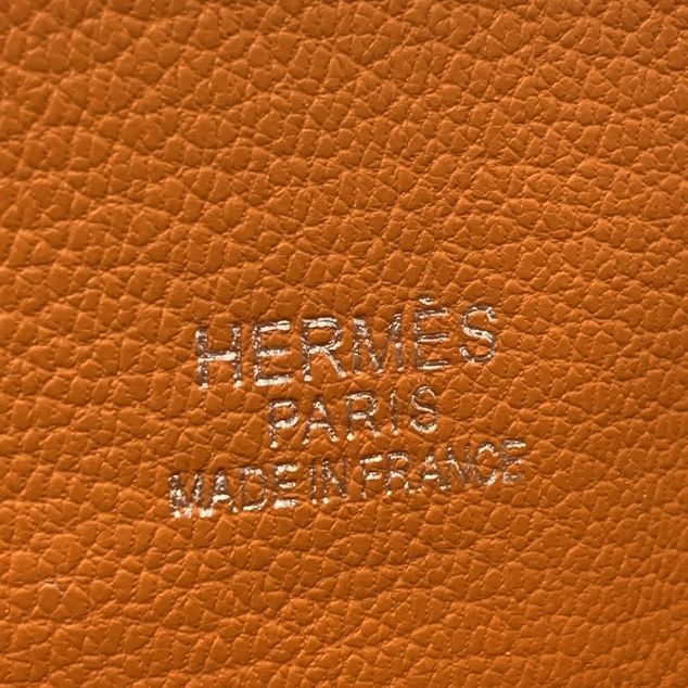 Hermes original togo leather mini bolide bag H018 orange