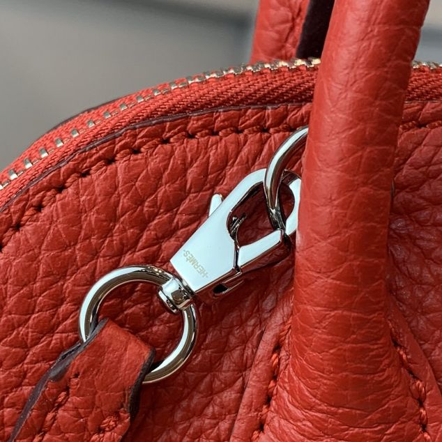 Hermes original togo leather mini bolide bag H018 red