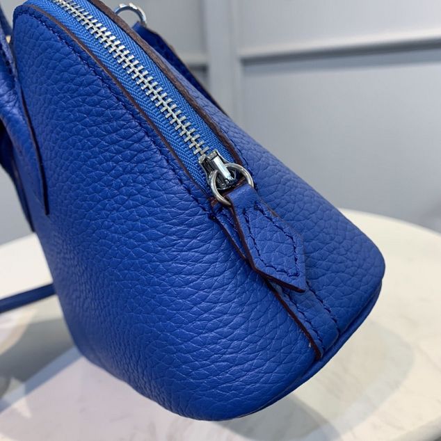 Hermes original togo leather mini bolide bag H018 royal blue