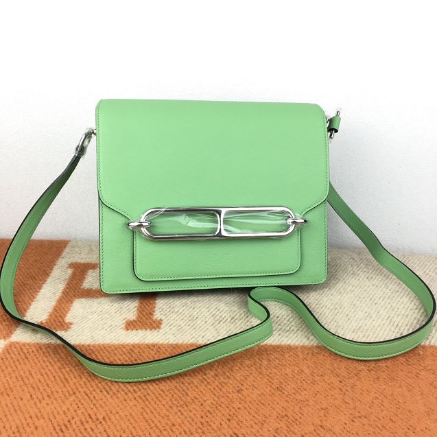 Hermes original evercolor leather roulis bag R18 vert criquet