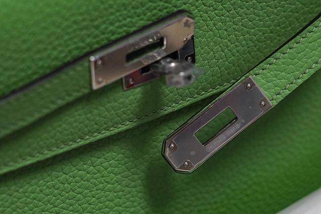 Hermes original handmade calfskin kelly ado backpack H025 vert criquet