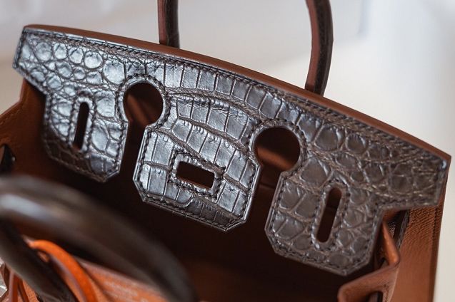 Hermes handmade original epsom leather faubourg birkin bag BK0037 orange