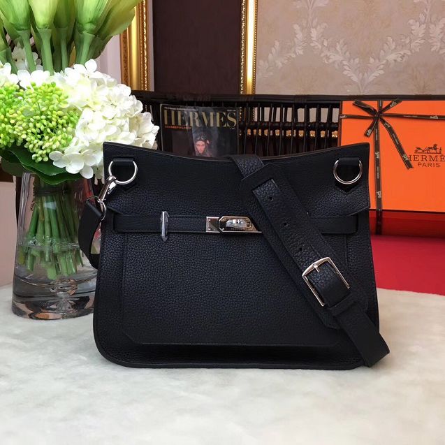 Hermes original calfskin jypsiere bag J034 black