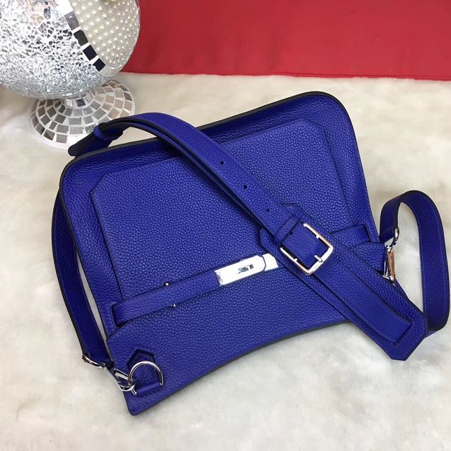 Hermes original calfskin jypsiere bag J034 electric blue