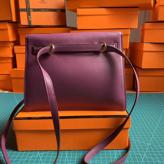 Hermes original evercolor leather kelly danse bag KD022 anemone purple