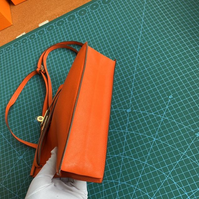 Hermes original evercolor leather kelly danse bag KD022 hot orange
