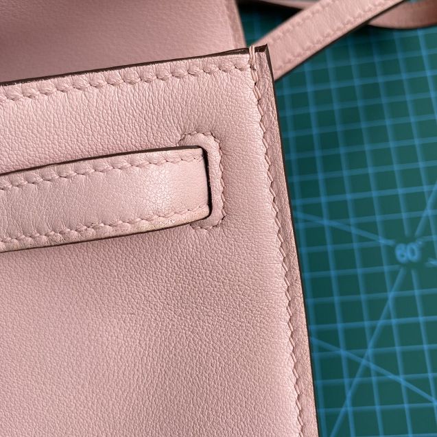Hermes original evercolor leather kelly danse bag KD022 light pink
