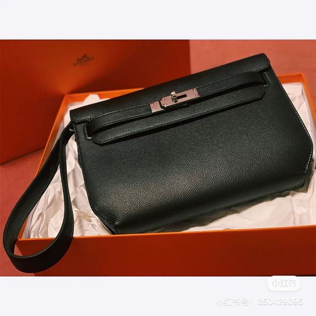 Hermes original epsom leather depeches pouch D0220