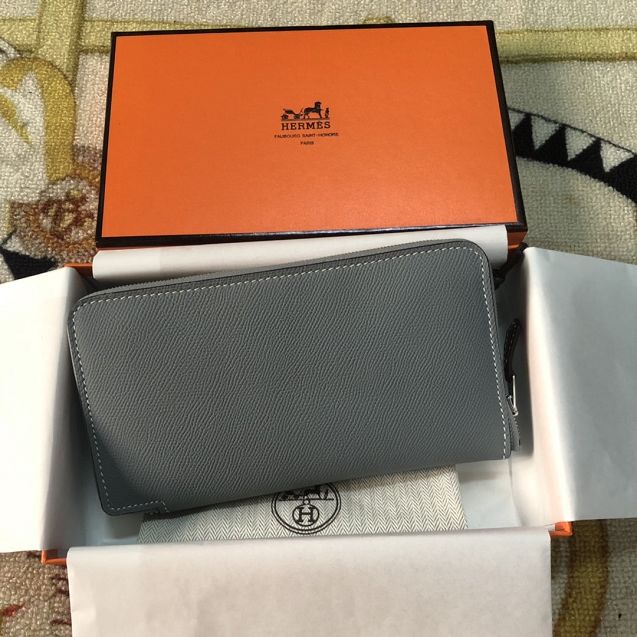 Hermes original epsom leather zipper wallet HA0158