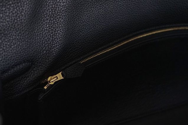 Hermes original calfskin kelly 42 shoulder bag BK0057 black