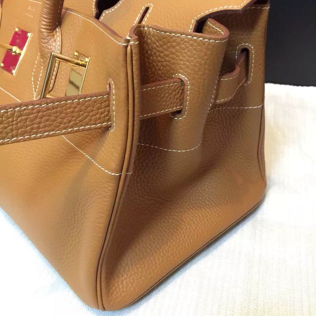 Hermes handmade original calfskin birkin 42 shoulder bag BK0058 brown