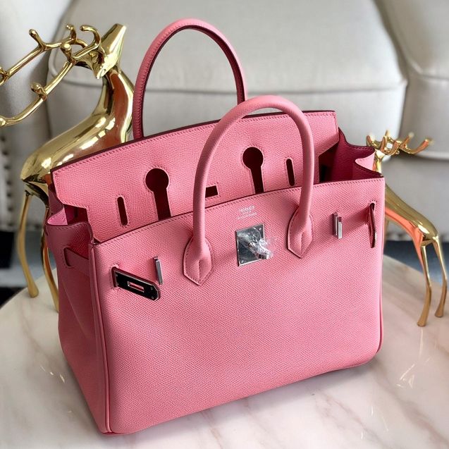 Hermes original epsom leather birkin 35 bag H35-3  cherry pink