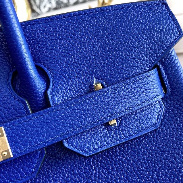 Hermes original togo leather birkin 30 bag H30-1 electric blue