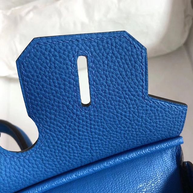 Hermes original togo leather birkin 30 bag H30-1 blue hydra