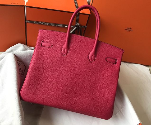 Hermes original togo leather birkin 30 bag H30-1 rose red