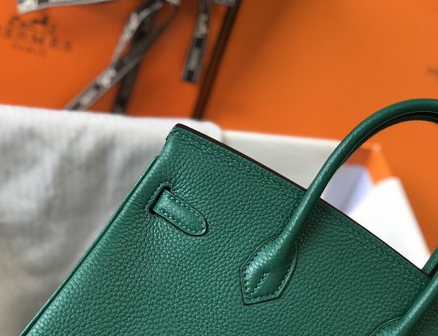 Hermes original togo leather birkin 35 bag H35-1 vert fonce