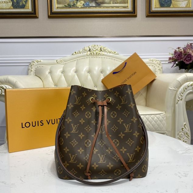 2021 louis vuitton original monogram canvas neonoe bag M44887 caramel