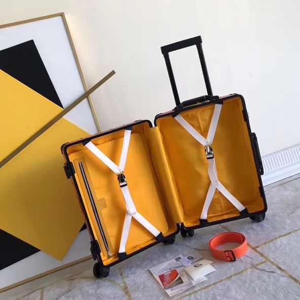 Goyard canvas rolling luggage GY0003 orange