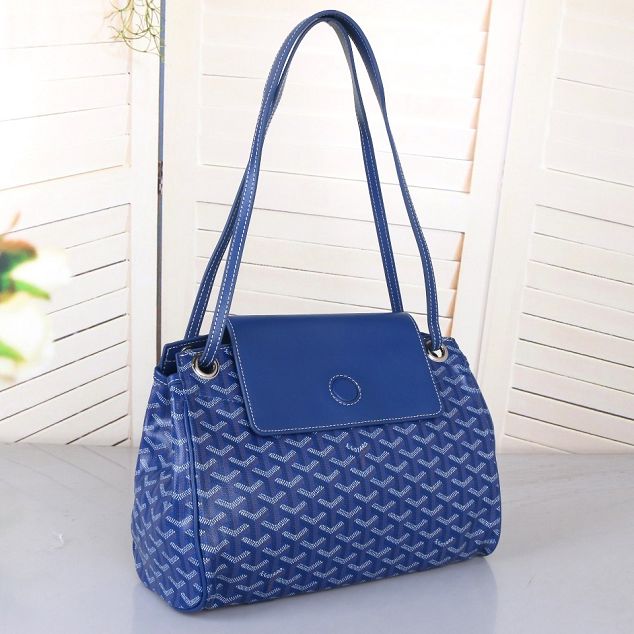 Goyard original canvas rouette shoulder bag GY0004 blue