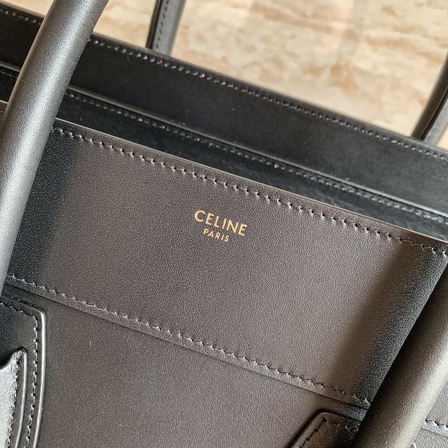 Celine original smooth calfskin mini luggage handbag 189213 black
