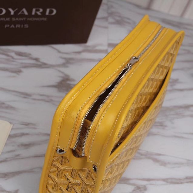 Goyard original canvas clutch GY0008 yellow