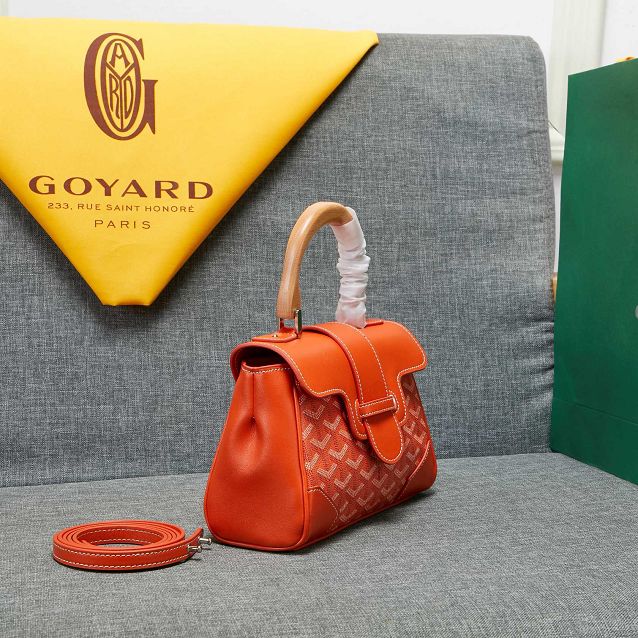 Goyard original canvas mini saigon bag GY0007 orange