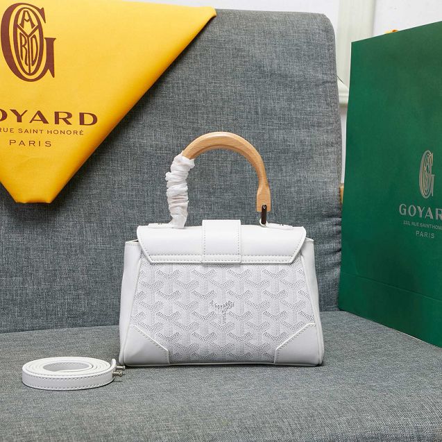 Goyard original canvas mini saigon bag GY0007 white