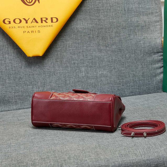 Goyard original canvas  mini saigon bag GY0007 wine red