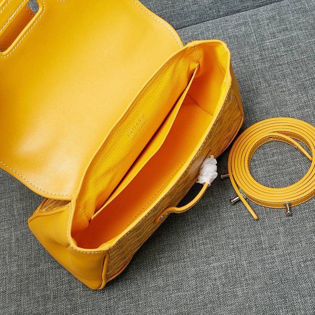 Goyard original canvas  mini saigon bag GY0007 yellow