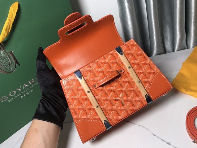 Goyard original canvas saigon structure mini bag GY0009 orange
