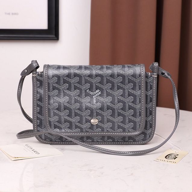 Goyard original canvas plumet pouch GY0010 grey