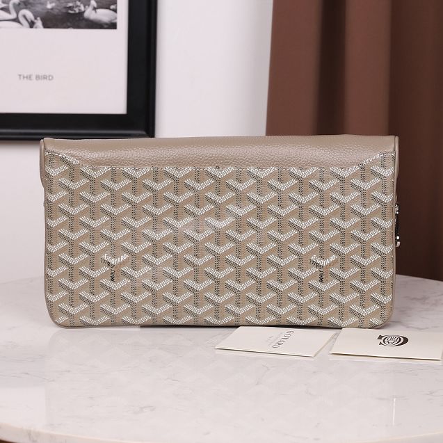 Goyard original calfskin&canvas clutch GY0020 khaki