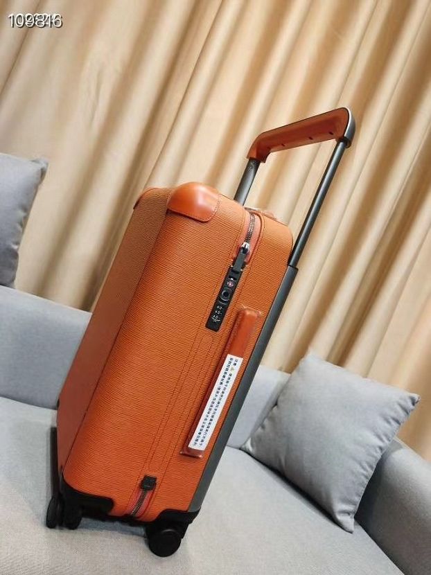 Louis vuitton original calfskin horizon 55 rolling luggage M23263 orange