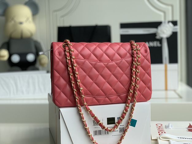 CC original lambskin medium flap bag A01112 red