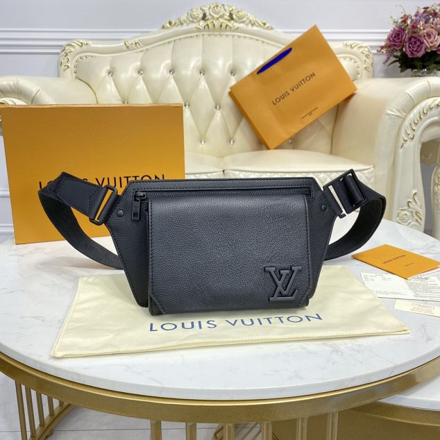 Louis vuitton original calfskin aerogram slingbag M57081 black