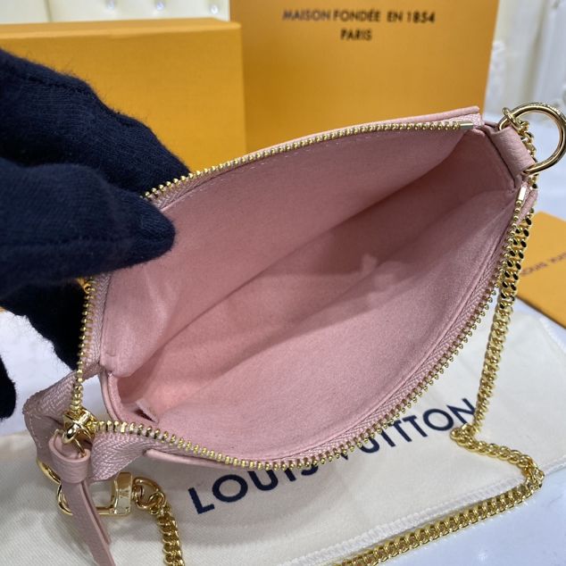 Louis vuitton original calfskin mini pochette M80501 pink