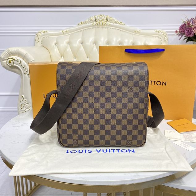 Louis vuitton original damier ebene naviglio messenger bag N45255 