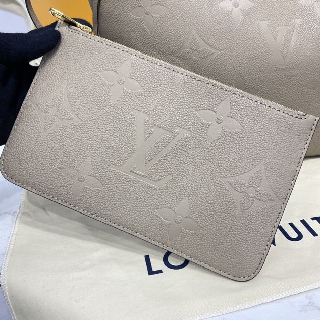 Louis vuitton original monogram empreinte neverfull mm M45686 grey