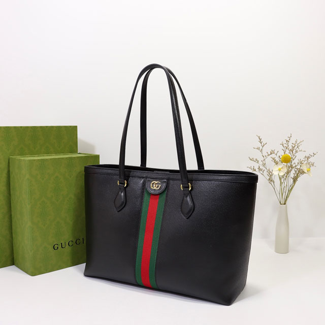 2021 GG original calfskin ophidia medium tote bag 631685 black